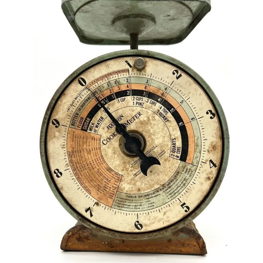 Antique 1930s Hanson Cook-O-Meter Kitchen‎ Scale 10 Pounds